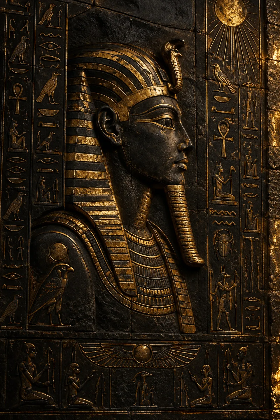 الفرعون الذهبي: خلفية موبايل بدقة 2160×3240