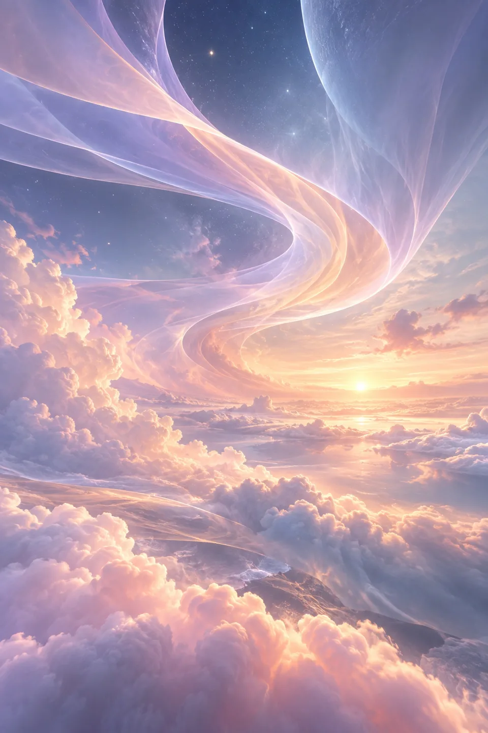 سماء حريرية: خلفية موبايل بدقة 2160×3240